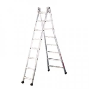 image of Slingsby Transformable Aluminium Ladder 2x12 Rungs 328811