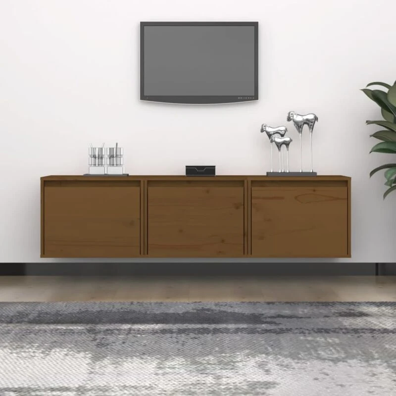 Image of VIDAXL TV Cabinets 3 pcs Honey Brown Solid Wood Pine Vidaxl 8720286927298