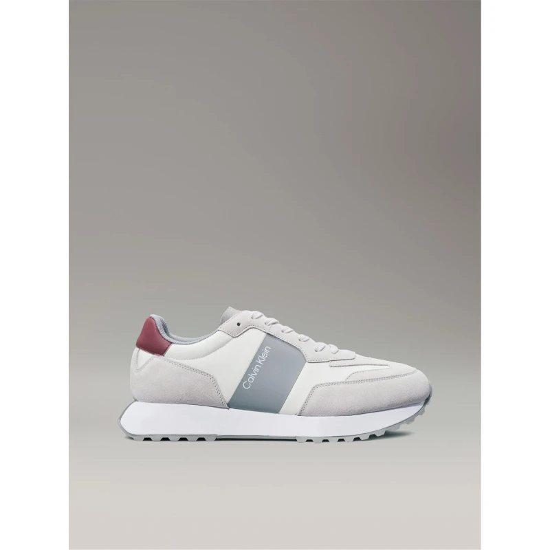 Image of Calvin Klein Suede Trainers Wht/AppleButter male 7 (41)