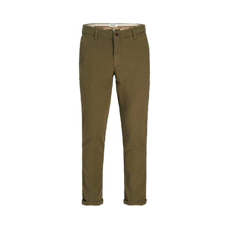 Image of Jack and Jones & Jones slim fit chinos in Olive Olive Night male 30W/34L
