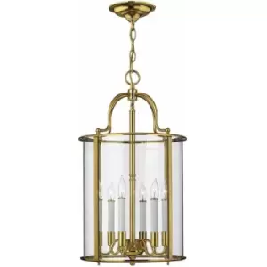 Image of Loops - 6 Bulb Ceiling Pendant Light Fitting Highly Polished Brass LED E14 60W