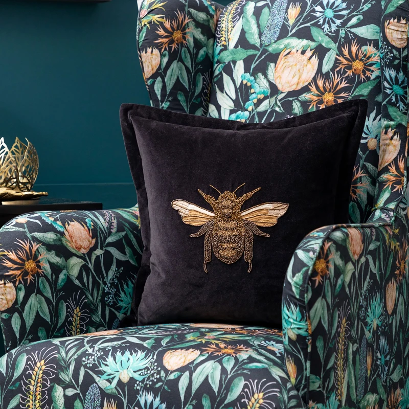 Image of Voyage Maison Layla Animal Oxford Cushion Black