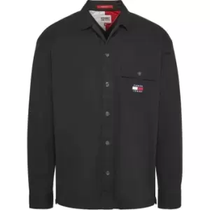 Image of Tommy Jeans Tjm Classic Solid Overshirt - Black