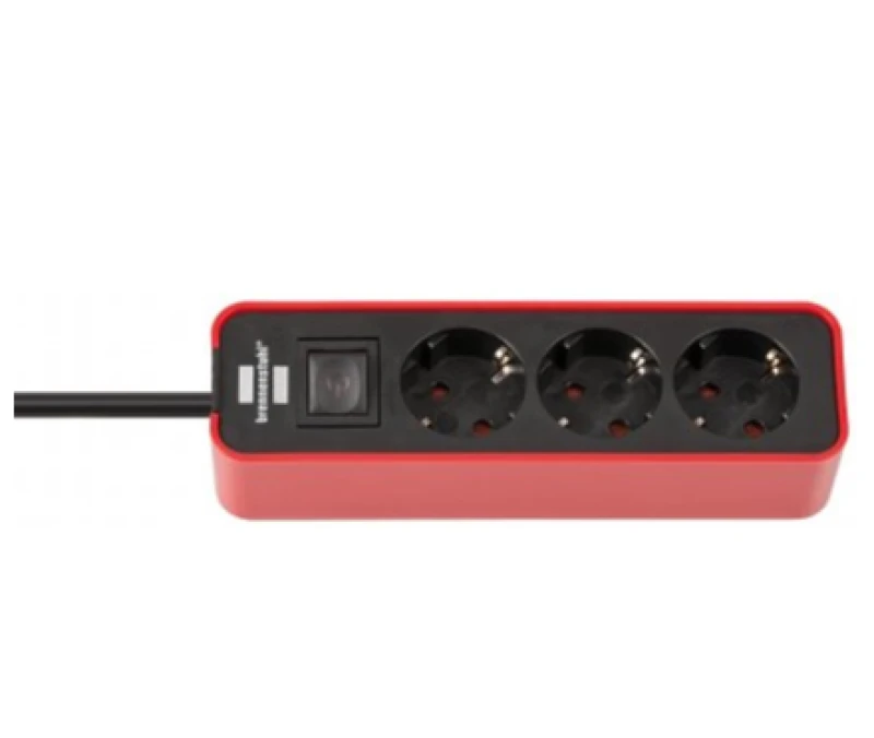 Image of Brennenstuhl 1153230070 power extension 1.5 m Indoor Black. Red