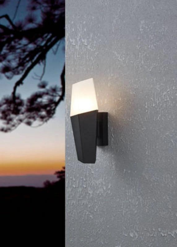 Image of EGLO Eglo FARINDOLA Black Outdoor Wall Light Black One Size Unisex 9008606261703