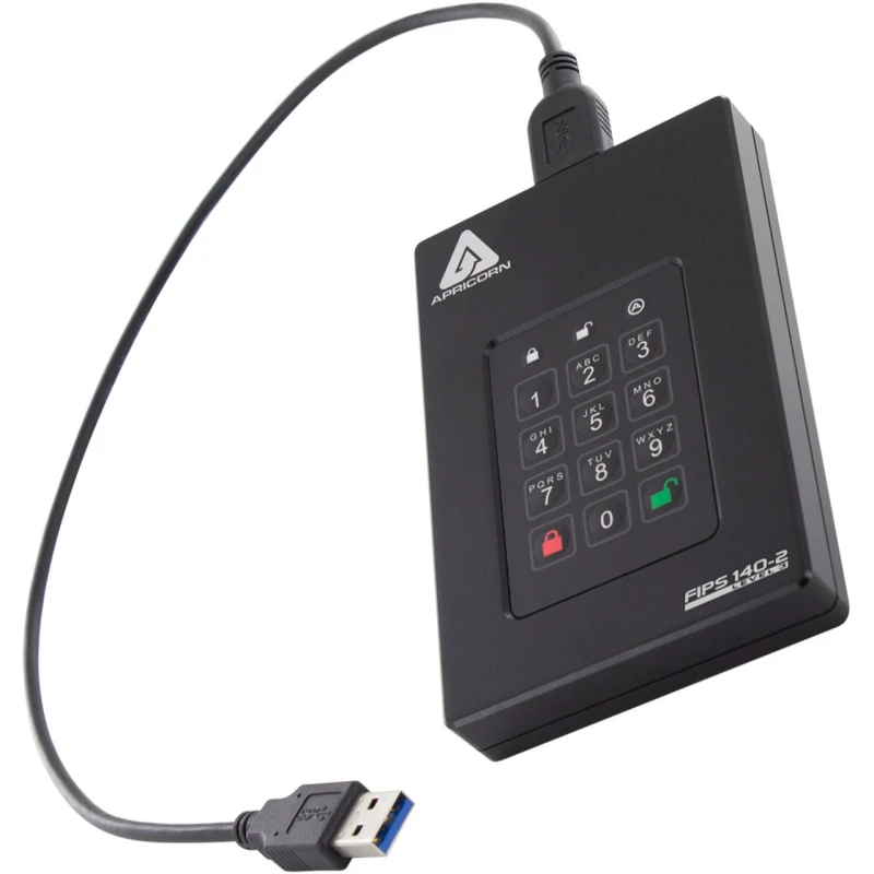 Image of Apricorn Aegis Fortress L3 4TB USB Type-A to USB Type-C 3.2 Gen 1 (3.