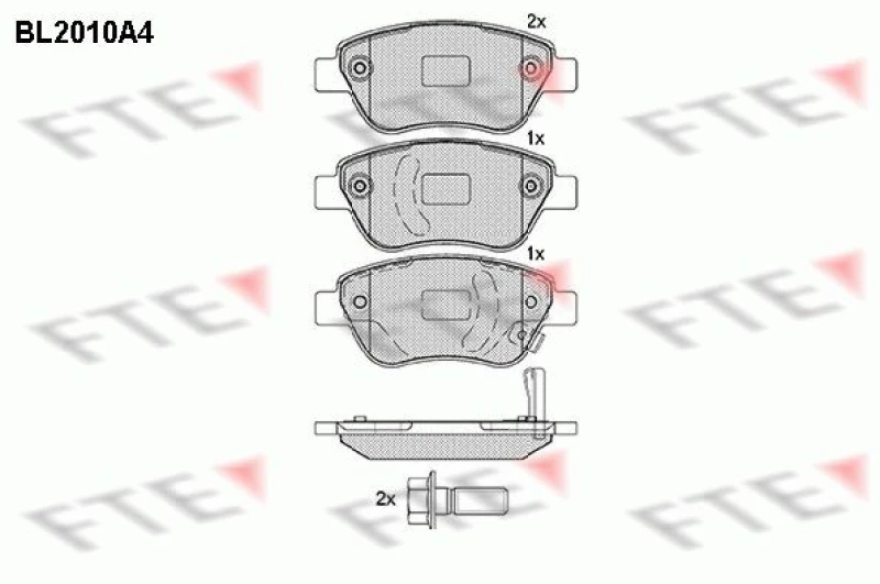 Image of Brake pad set FTE 9010596