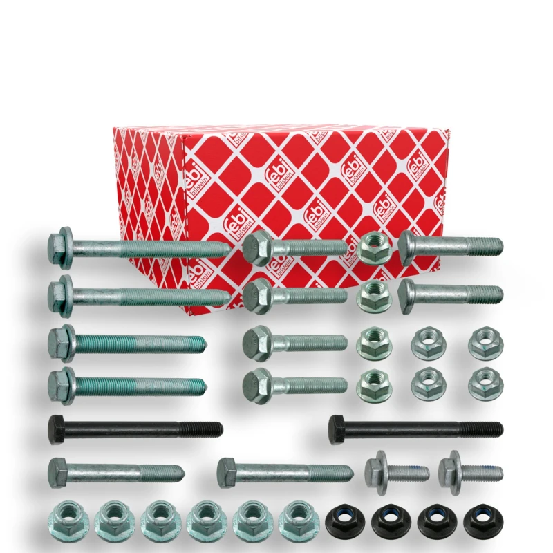 Image of FEBI BILSTEIN 21497 Mounting Kit, control lever Front Axle Right Mounting Kit,control lever (1597)