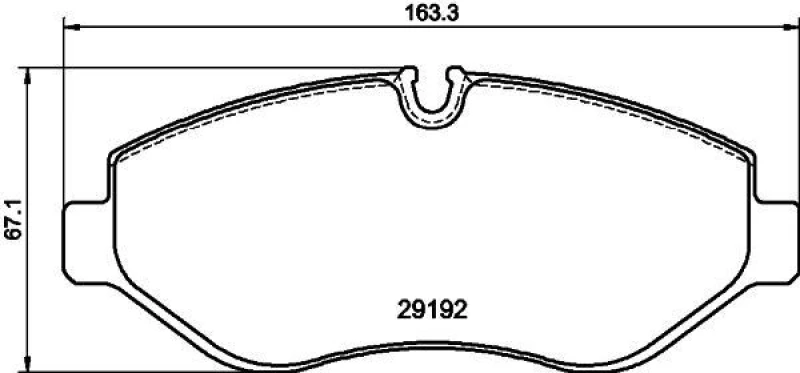 Image of HELLA Brake pad set HELLA 8DB 355 043-881