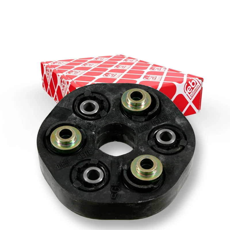Image of FEBI BILSTEIN 03929 Drive Shaft Coupler Front, Ø: 123mm, Bolt Hole Circle Ø: 80mm Joint,propeller shaft (1427)