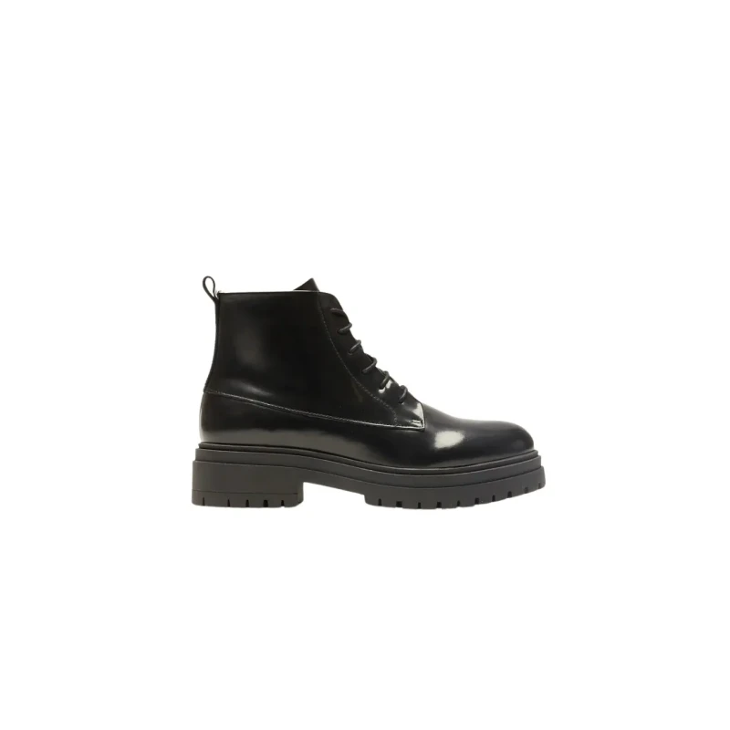 Image of Odaje Womens lace-up leather ankle boots Odaje Berenice Noir Female 39