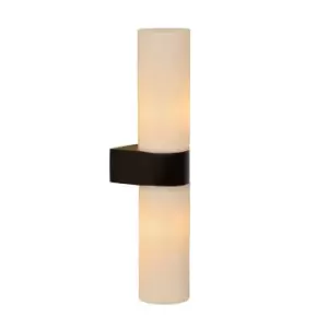 Image of Lucide Jesse Classic Wall Light Bathroom 2xG9 IP44 Black