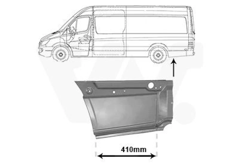Image of VAN WEZEL Side panel VAN WEZEL 3077143