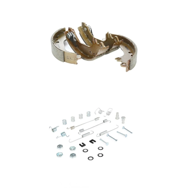 Image of RIDEX 70B2164 Brake Shoes Rear Axle, with accessories Brake Shoe Set (70)
