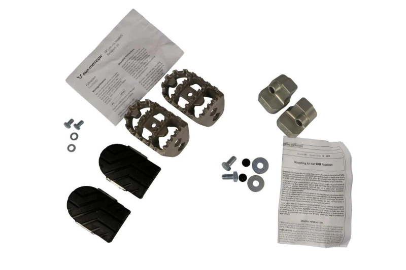 Image of FRS.06.011.10200/S - FRS.06.011.10200/S - SW Motech ION Footpegs - Yamaha XTZ 690SP 2021-2022 - Black/Silver Black FRS.06.011.10200/S