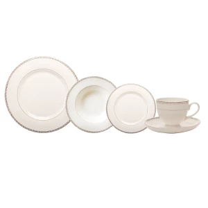 Image of Sabichi 20 Piece Platinum Fine Bone China Dinner Set