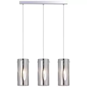 image of Italux Lighting - Italux Triplet - Modern Hanging Pendant Chrome 3 Light , E27