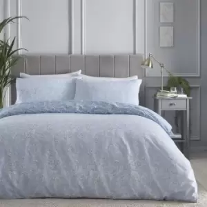 Image of Wedgewood Duvet Cover Set Reversible Bedding Blue Floral Bedding with Pillowcases King - Blue - Charlotte Thomas