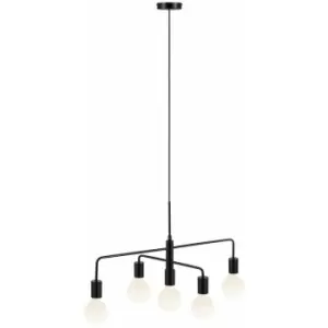 Image of Nordlux Gloom Multi Arm Pendant Ceiling Light Black, E27