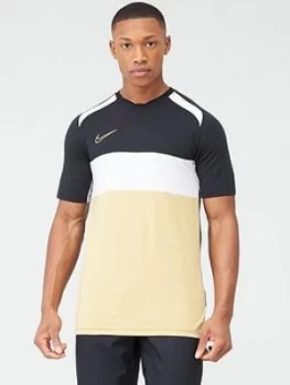 Image of Nike Academy Gx Short Sleeved Tee - Black/Gold