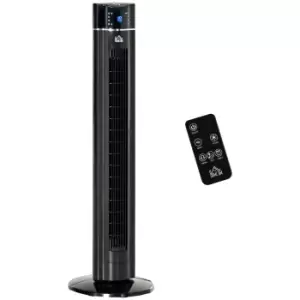 image of Homcom Oscillating Tower Fan W/ Remote Control - Black