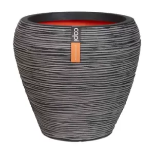 Image of Capi Europe Vase taper round Rib NL 42x38 anthracite
