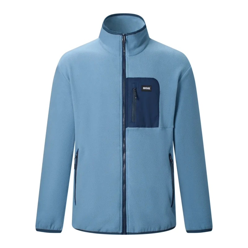 Image of Regatta Regatta Men 'Frankie' Full Zip Fleece in Duck Egg Blue Size: Medium Duck Egg Blue M Male 5063516105008