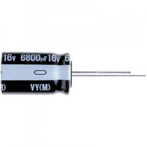 Image of Nichicon UVY0J222MPD Electrolytic capacitor Radial lead 5mm 2200 6.3 V 20 x L 10 mm x 16mm