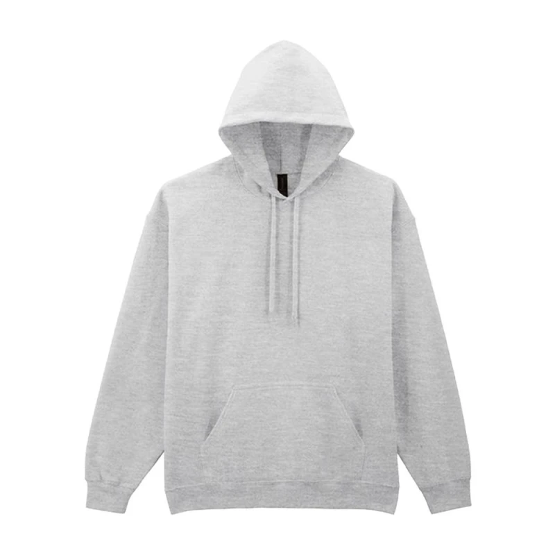 Image of Gildan Mens Midweight Hoodie in Grey Size: Large Grey Male L