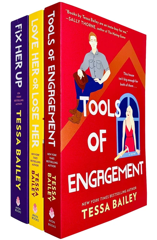 Image of Tessa Bailey 3 Book Set Romance Fix Her Up, Love Her or Lose Her, Tools of Engagement Tessa Bailey Books