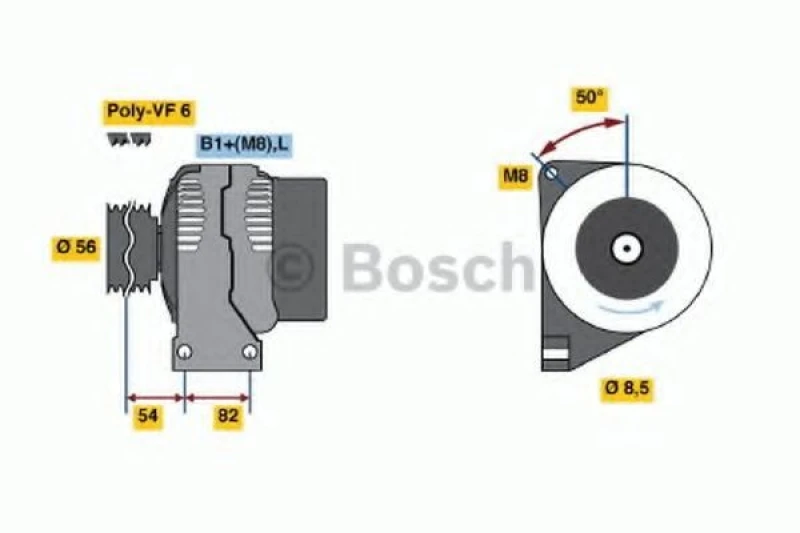 Image of Alternator Bosch 0 986 041 740