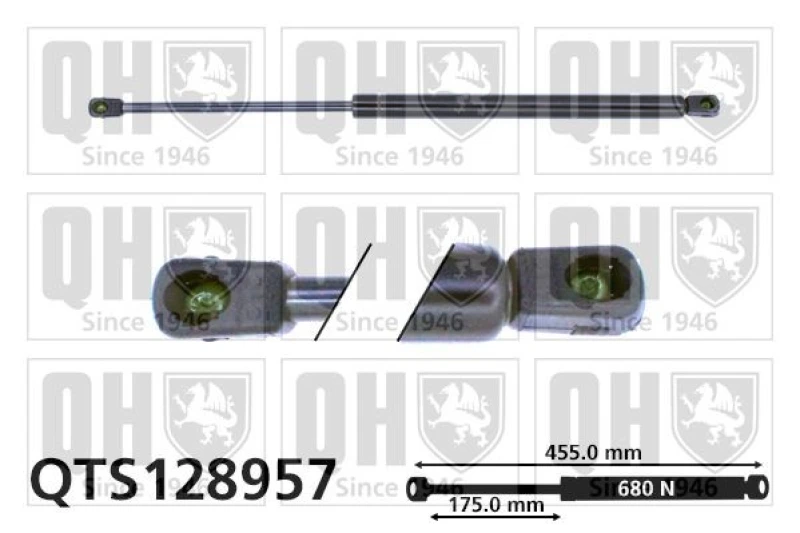 Image of QUINTON HAZELL Tailgate strut QUINTON HAZELL QTS128957