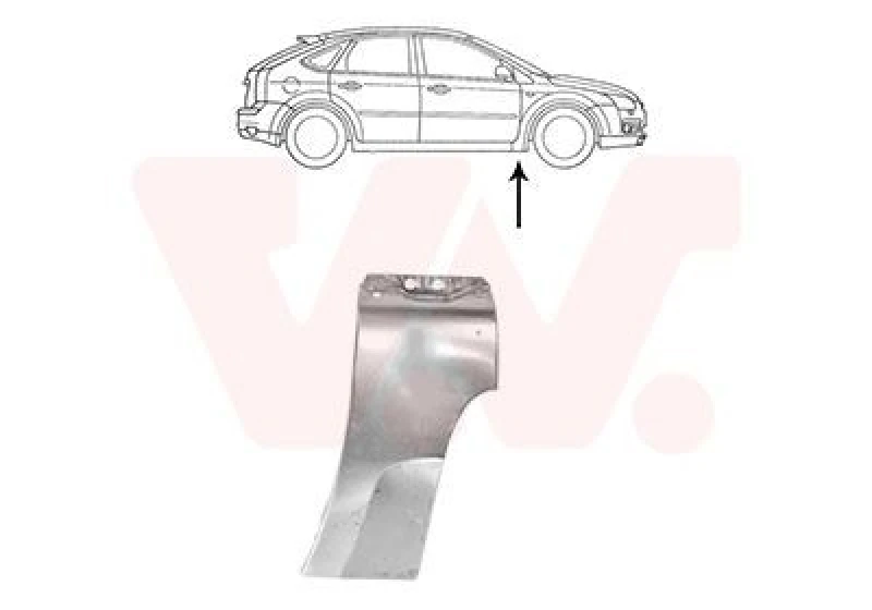 Image of VAN WEZEL Wing fender VAN WEZEL 1863156