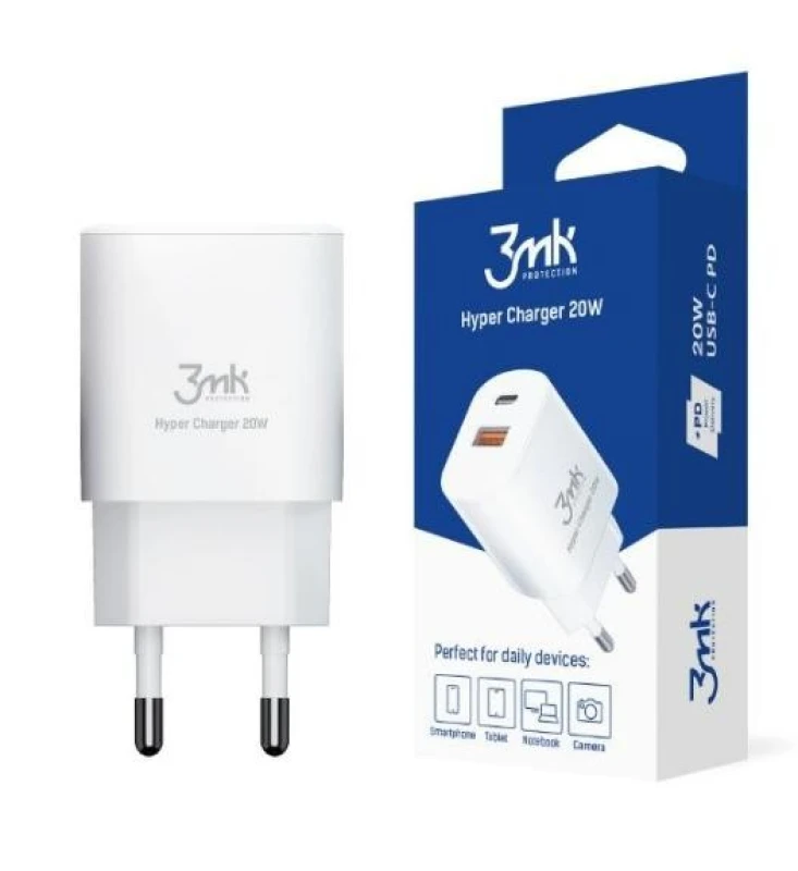 Image of 3MK 5903108447003 Car mobile phone charger white, 230V Car mobile phone charger (100026)