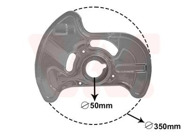 Image of VAN WEZEL Brake disc backing plate VAN WEZEL 3091371