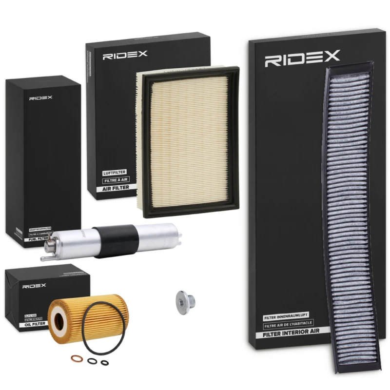 Image of RIDEX 4055F16925 Filter Set with gaskets/seals Filter Set (4055)