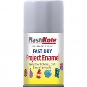 image of Plastikote Dry Enamel Aerosol Spray Paint Aluminium 100ml