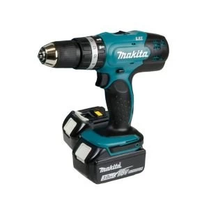 Image of Makita LXT Cordless 18V 3Ah Lithium ion Combi drill 2 batteries DHP453SFE