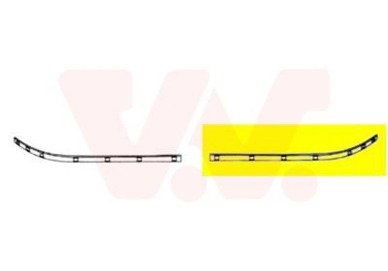 Image of VAN WEZEL Bumper moulding VAN WEZEL 3032481