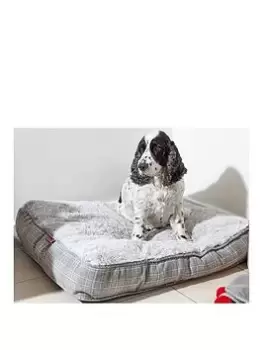 Image of Zoon Grey Plaid Gusset Mattress - Large