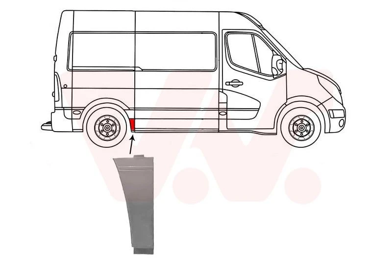 Image of VAN WEZEL Side panel VAN WEZEL 3396142
