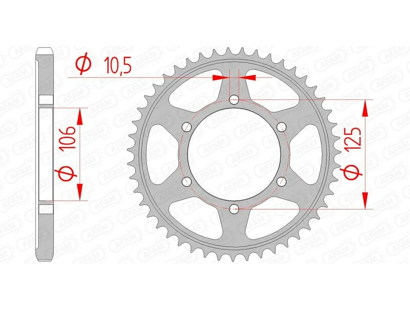Image of AFAM 86605-50 Chain Sprocket Chain Sprocket (5479)