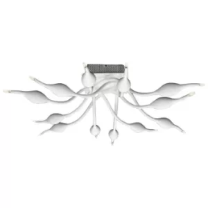 image of Linea Verdace Snowgoose Semi Flush Light White Metal