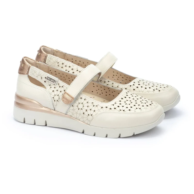 Image of Pikolinos Cantabria W4R-6989 Leather Womens Comfort Shoes - Nata - Size:UK 4-4.5