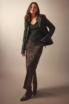 Image of Tall Animal Print Maxi Skirt