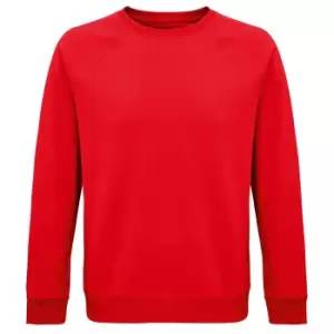 Image of SOLS Unisex Adult Space Organic Raglan Sweatshirt (3XL) (Red)
