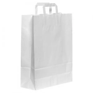 Image of Purely Packaging Vita Flat Handle Paper Bag 320 (W) x 420 (H) x 140 (D) mm White Pack of 150