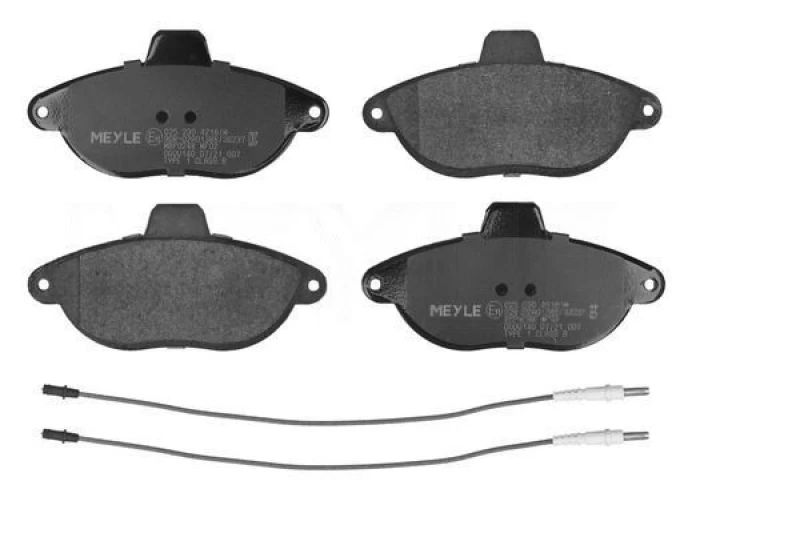 Image of MEYLE 025 230 4218/W Brake pad set Front Axle, incl. wear warning contact, Original Quality, with anti-squeak plate Brake Pad Set,disc brake (402)