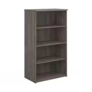 image of Universal bookcase 1440mm high with 3 shelves - grey oak