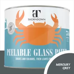 Image of Thorndown Mercury Grey Peelable Glass Paint 150ml - Opaque